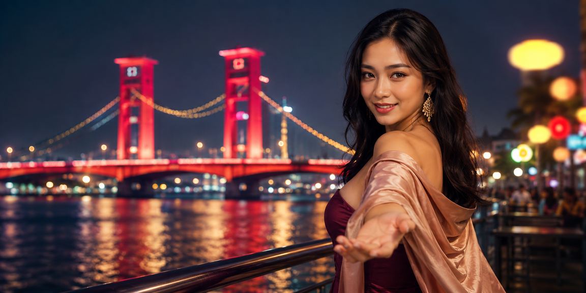 Model kasino Vietnam dalam suasana taruhan malam hari